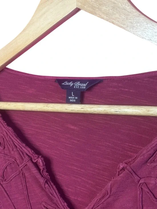 Lucky Brand Maroon Detailing Long Sleeve Shirt - Picture 3 of 3